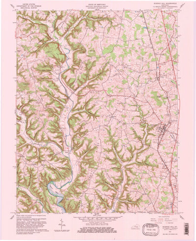 United States Geological Survey Science Hill, KY (1961, 24000-Scale) digital map