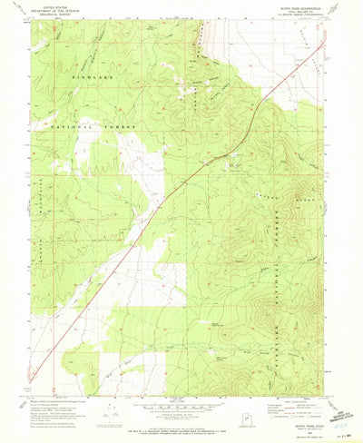 United States Geological Survey Scipio Pass, UT (1969, 24000-Scale) digital map