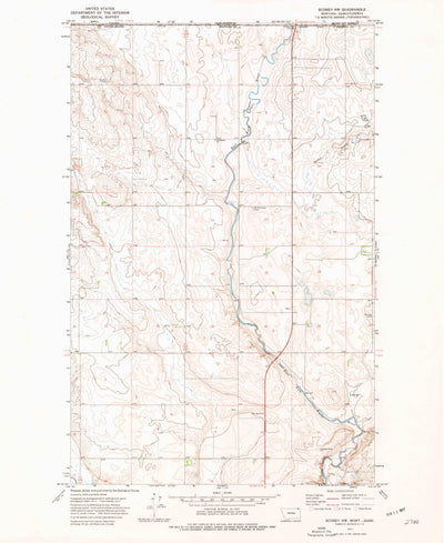 United States Geological Survey Scobey NW, MT (1973, 24000-Scale) digital map