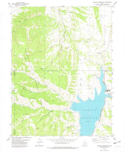 United States Geological Survey Scofield Reservoir, UT (1978, 24000-Scale) digital map