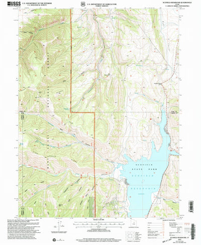 United States Geological Survey Scofield Reservoir, UT (2001, 24000-Scale) digital map