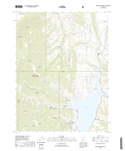 United States Geological Survey Scofield Reservoir, UT (2020, 24000-Scale) digital map