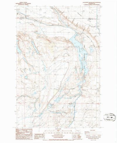 United States Geological Survey Scooteney Reservoir, WA (1986, 24000-Scale) digital map