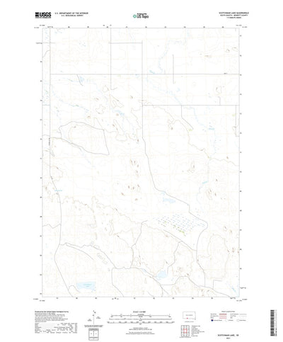 United States Geological Survey Scotchman Lake, SD (2021, 24000-Scale) digital map