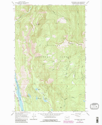 United States Geological Survey Scotchman Lake, WA (1967, 24000-Scale) digital map