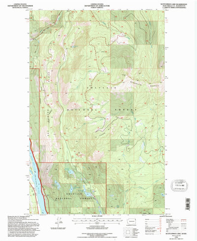 United States Geological Survey Scotchman Lake, WA (1992, 24000-Scale) digital map