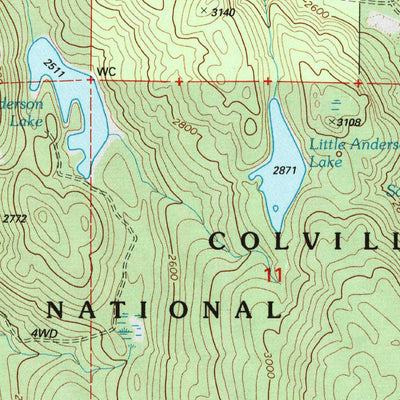United States Geological Survey Scotchman Lake, WA (1992, 24000-Scale) digital map