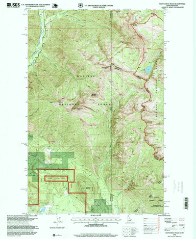 United States Geological Survey Scotchman Peak, ID-MT (1996, 24000-Scale) digital map