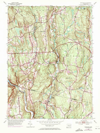 United States Geological Survey Scotland, CT (1953, 24000-Scale) digital map
