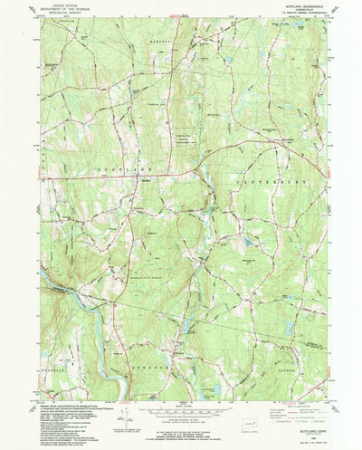 United States Geological Survey Scotland, CT (1983, 24000-Scale) digital map