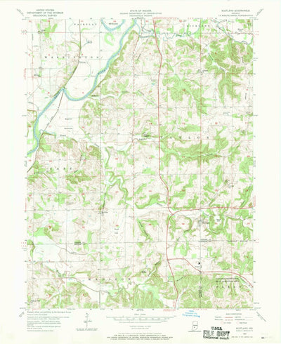 United States Geological Survey Scotland, IN (1957, 24000-Scale) digital map