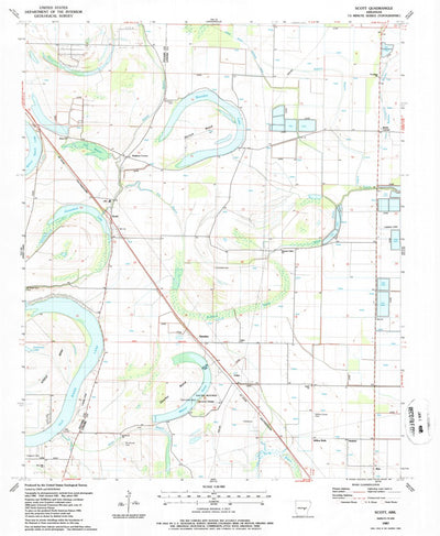 United States Geological Survey Scott, AR (1987, 24000-Scale) digital map