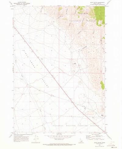 United States Geological Survey Scott Butte, ID (1969, 24000-Scale) digital map
