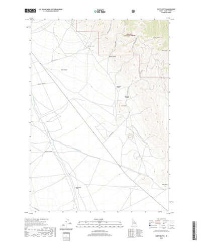 United States Geological Survey Scott Butte, ID (2020, 24000-Scale) digital map