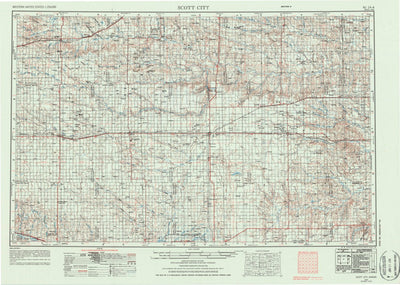 United States Geological Survey Scott City, KS (1955, 250000-Scale) digital map