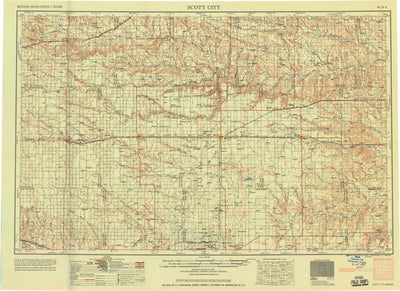 United States Geological Survey Scott City, KS (1958, 250000-Scale) digital map