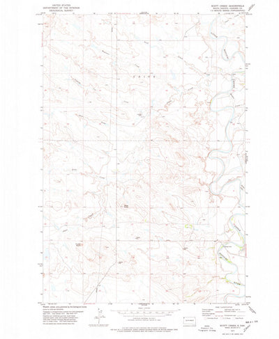 United States Geological Survey Scott Creek, SD (1977, 24000-Scale) digital map