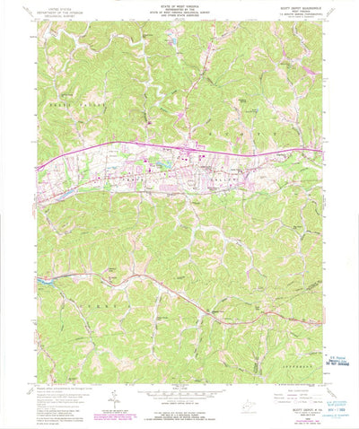 United States Geological Survey Scott Depot, WV (1958, 24000-Scale) digital map