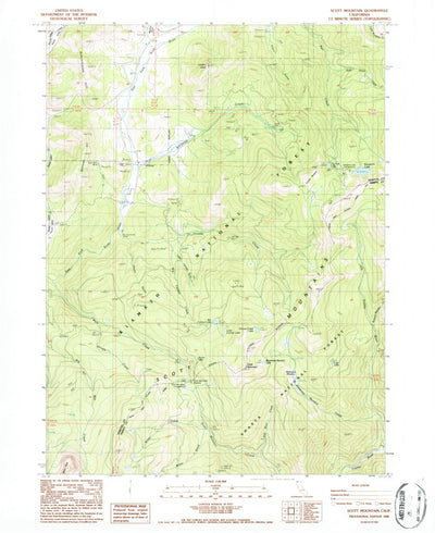 United States Geological Survey Scott Mountain, CA (1986, 24000-Scale) digital map