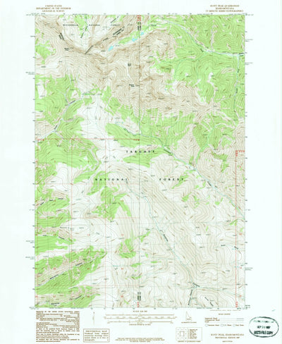 United States Geological Survey Scott Peak, ID-MT (1987, 24000-Scale) digital map