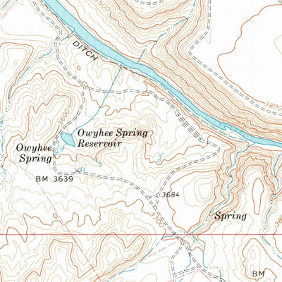 United States Geological Survey Scott Reservoir, OR (1972, 24000-Scale) digital map