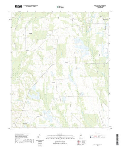 United States Geological Survey Scott Station, AL (2020, 24000-Scale) digital map