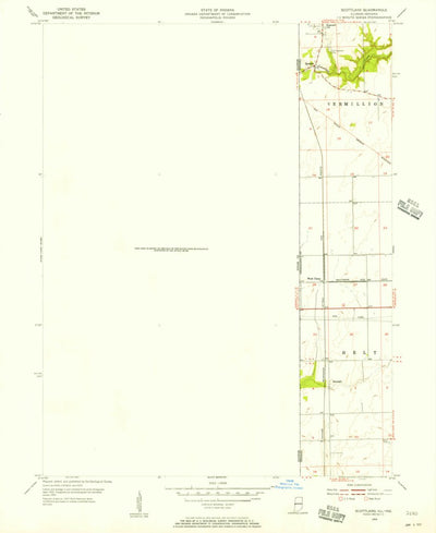 United States Geological Survey Scottland, IL-IN (1955, 24000-Scale) digital map