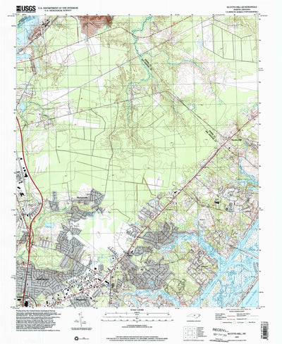 United States Geological Survey Scotts Hill, NC (1997, 24000-Scale) digital map