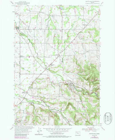 United States Geological Survey Scotts Mills, OR (1954, 24000-Scale) digital map
