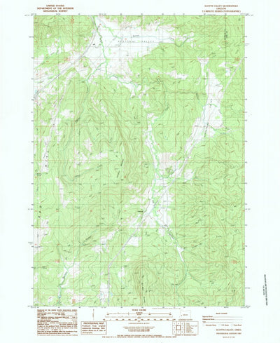 United States Geological Survey Scotts Valley, OR (1987, 24000-Scale) digital map