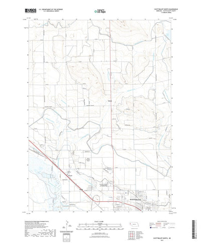 United States Geological Survey Scottsbluff North, NE (2021, 24000-Scale) digital map