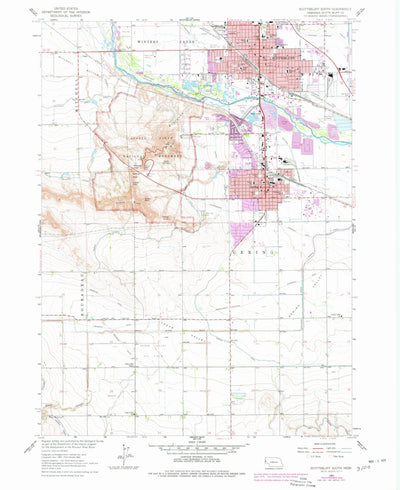 United States Geological Survey Scottsbluff South, NE (1963, 24000-Scale) digital map