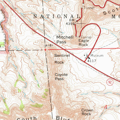 United States Geological Survey Scottsbluff South, NE (1963, 24000-Scale) digital map