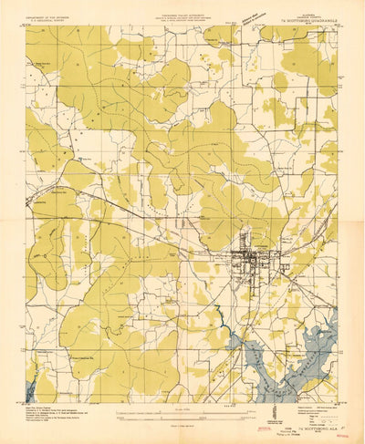 United States Geological Survey Scottsboro, AL (1936, 24000-Scale) digital map