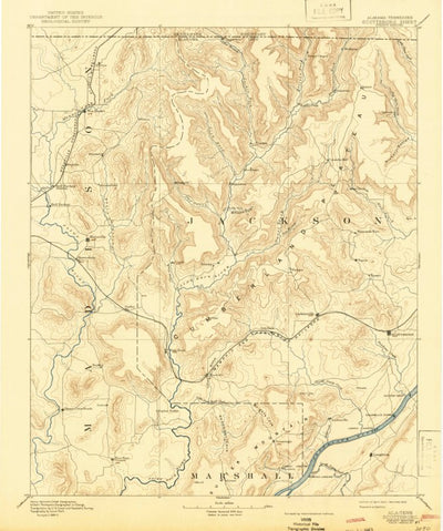United States Geological Survey Scottsboro, AL-TN (1892, 125000-Scale) digital map