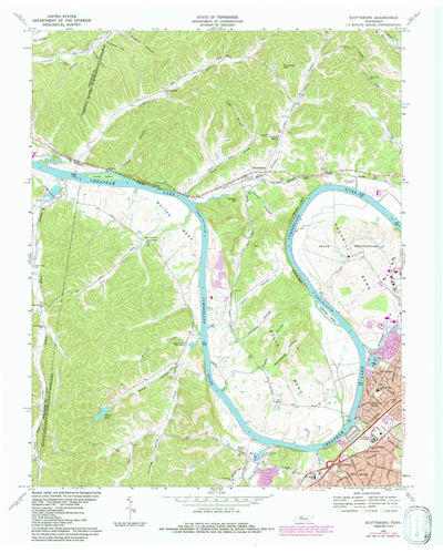 United States Geological Survey Scottsboro, TN (1968, 24000-Scale) digital map
