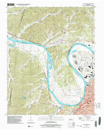 United States Geological Survey Scottsboro, TN (1997, 24000-Scale) digital map