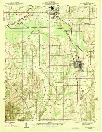 United States Geological Survey Scottsburg, IN (1947, 24000-Scale) digital map