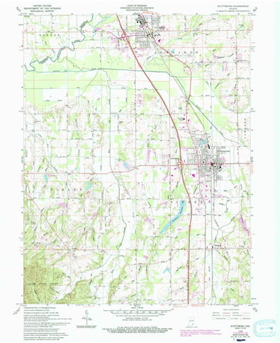 United States Geological Survey Scottsburg, IN (1960, 24000-Scale) digital map