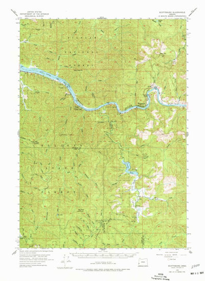United States Geological Survey Scottsburg, OR (1955, 62500-Scale) digital map