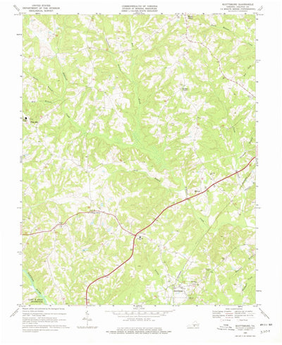 United States Geological Survey Scottsburg, VA (1968, 24000-Scale) digital map