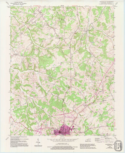 United States Geological Survey Scottsville, KY (1954, 24000-Scale) digital map