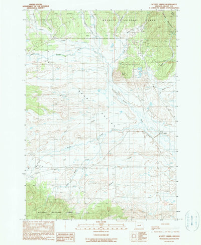 United States Geological Survey Scotty Creek, OR (1990, 24000-Scale) digital map