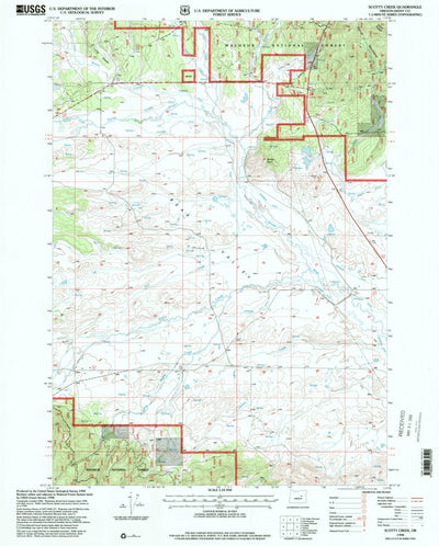 United States Geological Survey Scotty Creek, OR (1998, 24000-Scale) digital map
