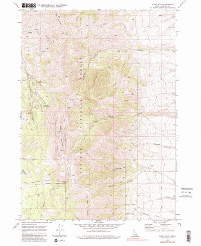 United States Geological Survey Scout Mountain, ID (1968, 24000-Scale) digital map
