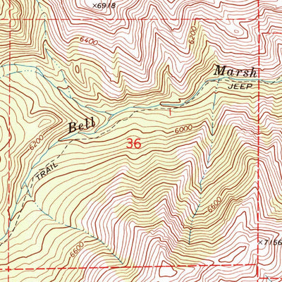 United States Geological Survey Scout Mountain, ID (1968, 24000-Scale) digital map