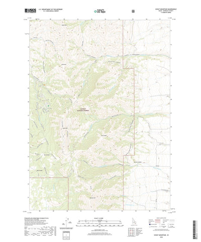 United States Geological Survey Scout Mountain, ID (2020, 24000-Scale) digital map