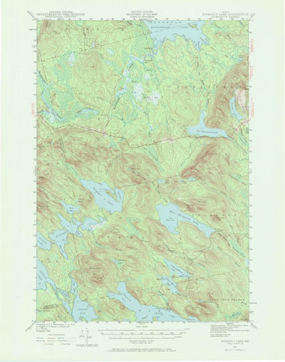 United States Geological Survey Scraggly Lake, ME (1941, 62500-Scale) digital map