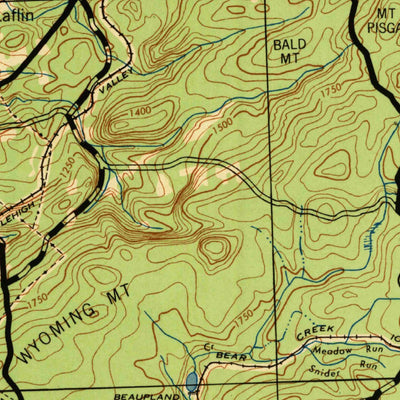 United States Geological Survey Scranton, PA (1943, 125000-Scale) digital map