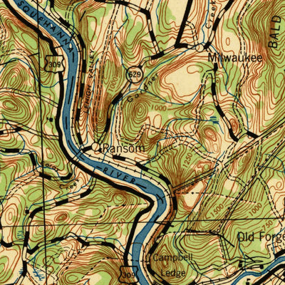 United States Geological Survey Scranton, PA (1943, 125000-Scale) digital map